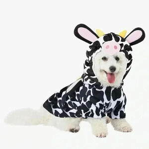New Spooktacular Creations Pet Costume Dog Milk Cow Costume Size M